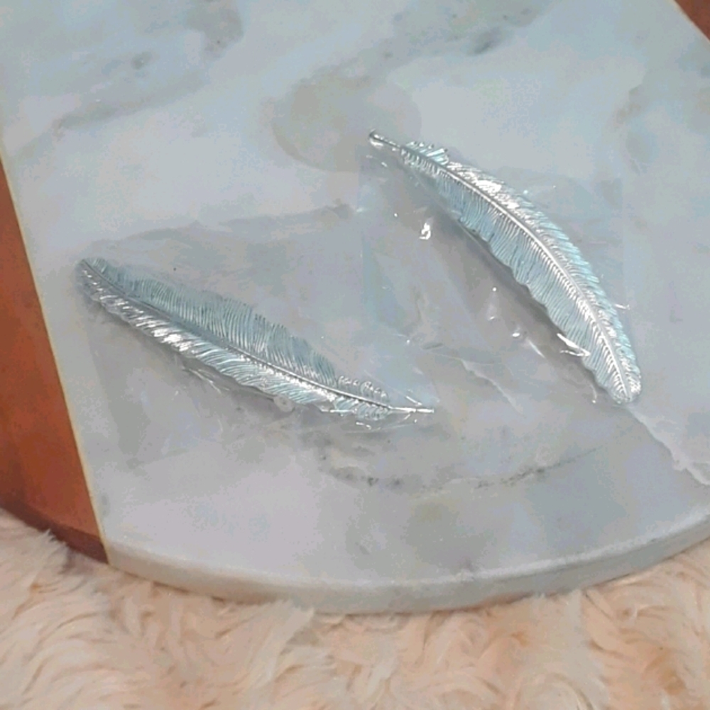 5/$25 Silver Feather Hair Clips
